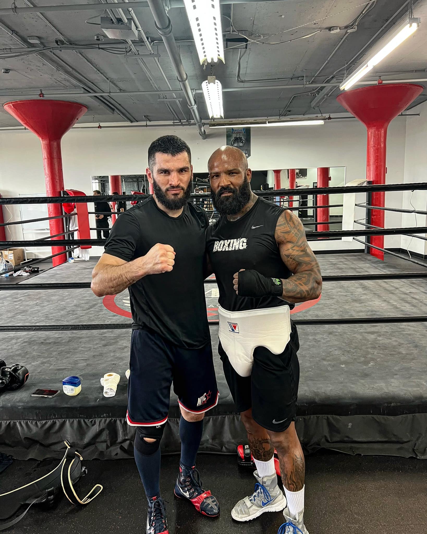 Ryan Ford (right) with Artur Beterbiev - MM-eh