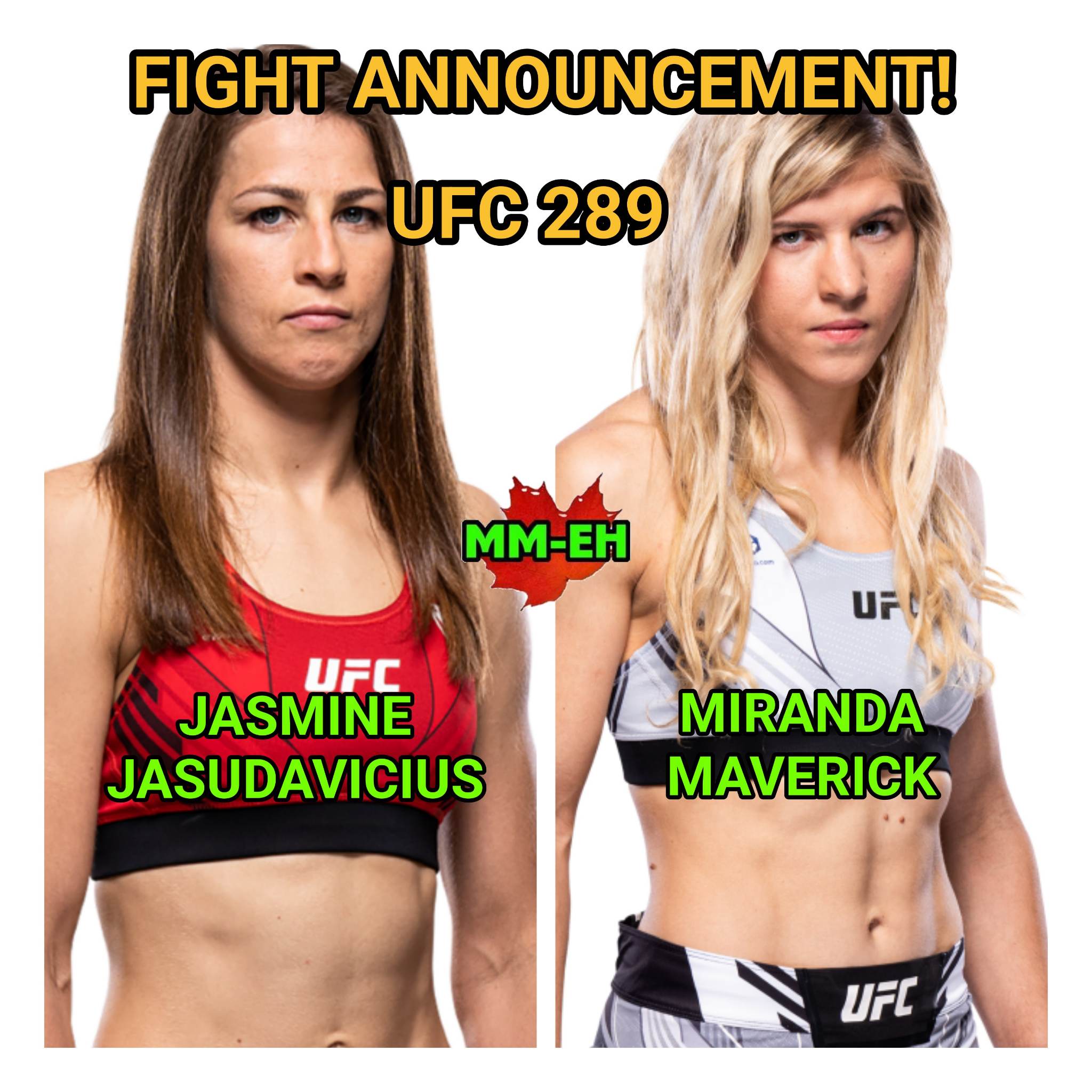 Jasmine Jasudavicius vs Miranda Maverick at UFC 289
