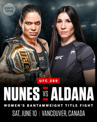 UFC 289 Nunes Aldana MM-eh