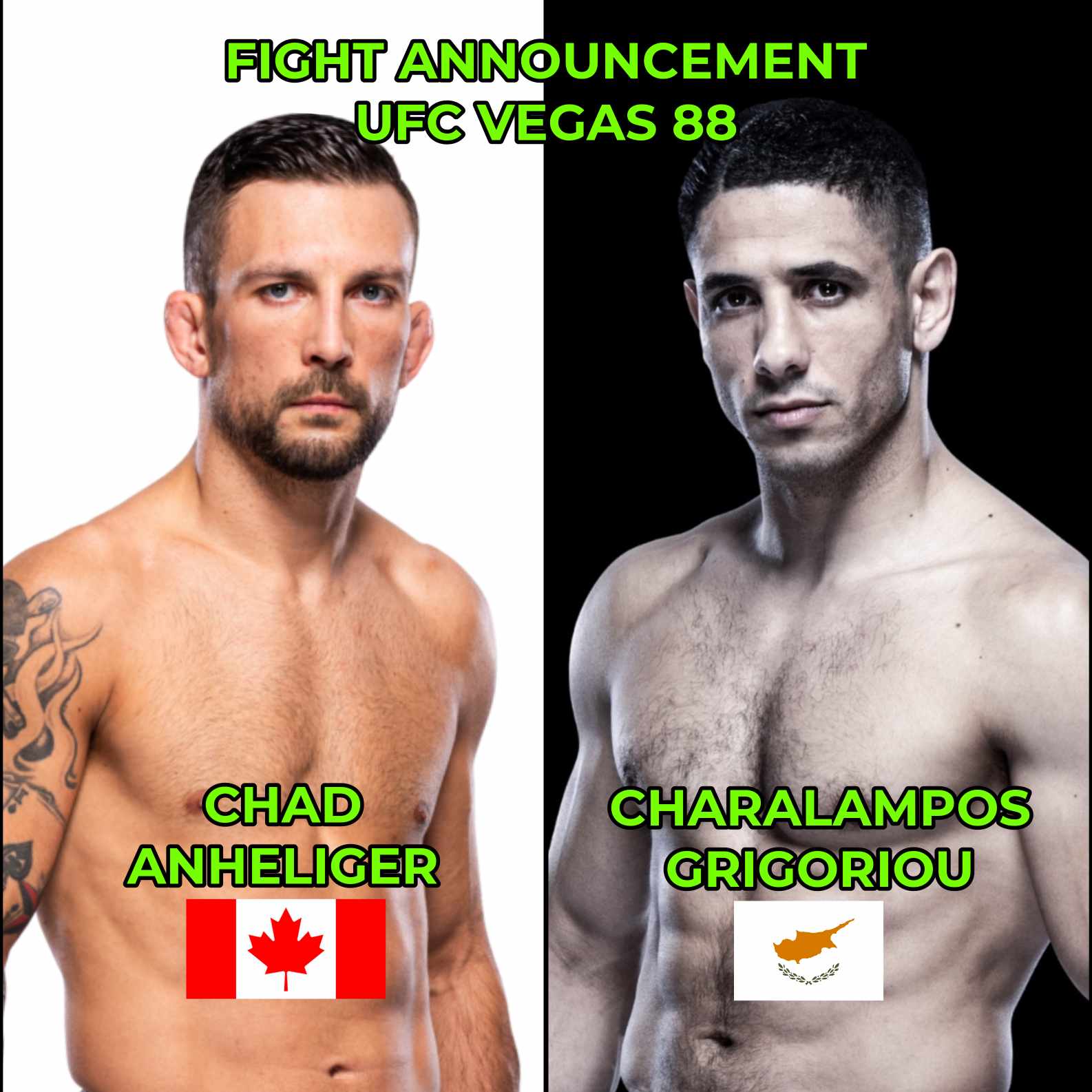 Calgary’s Chad Anheliger To Fight Charalampos Grigoriou At UFC Vegas 88