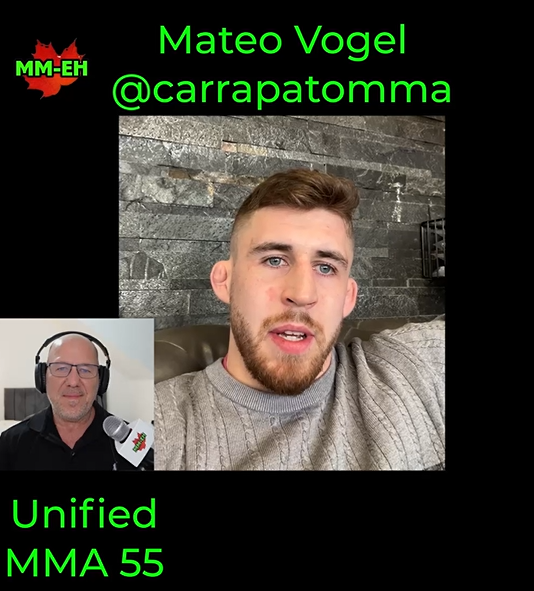 VIDEO: Mateo Vogel Talks Fighting John Nguyen in front of UFC’s Dana White at Unified MMA 55 / MM-EH
