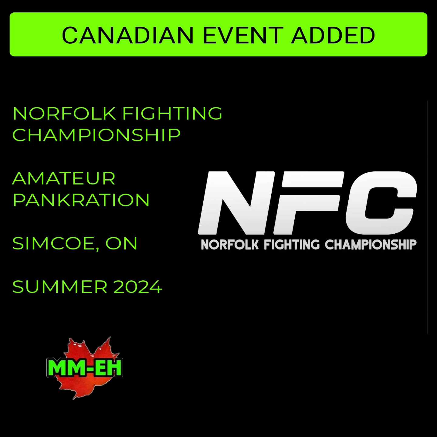 Norfolk Fighting Championship Bringing Amateur Pankration To Simcoe