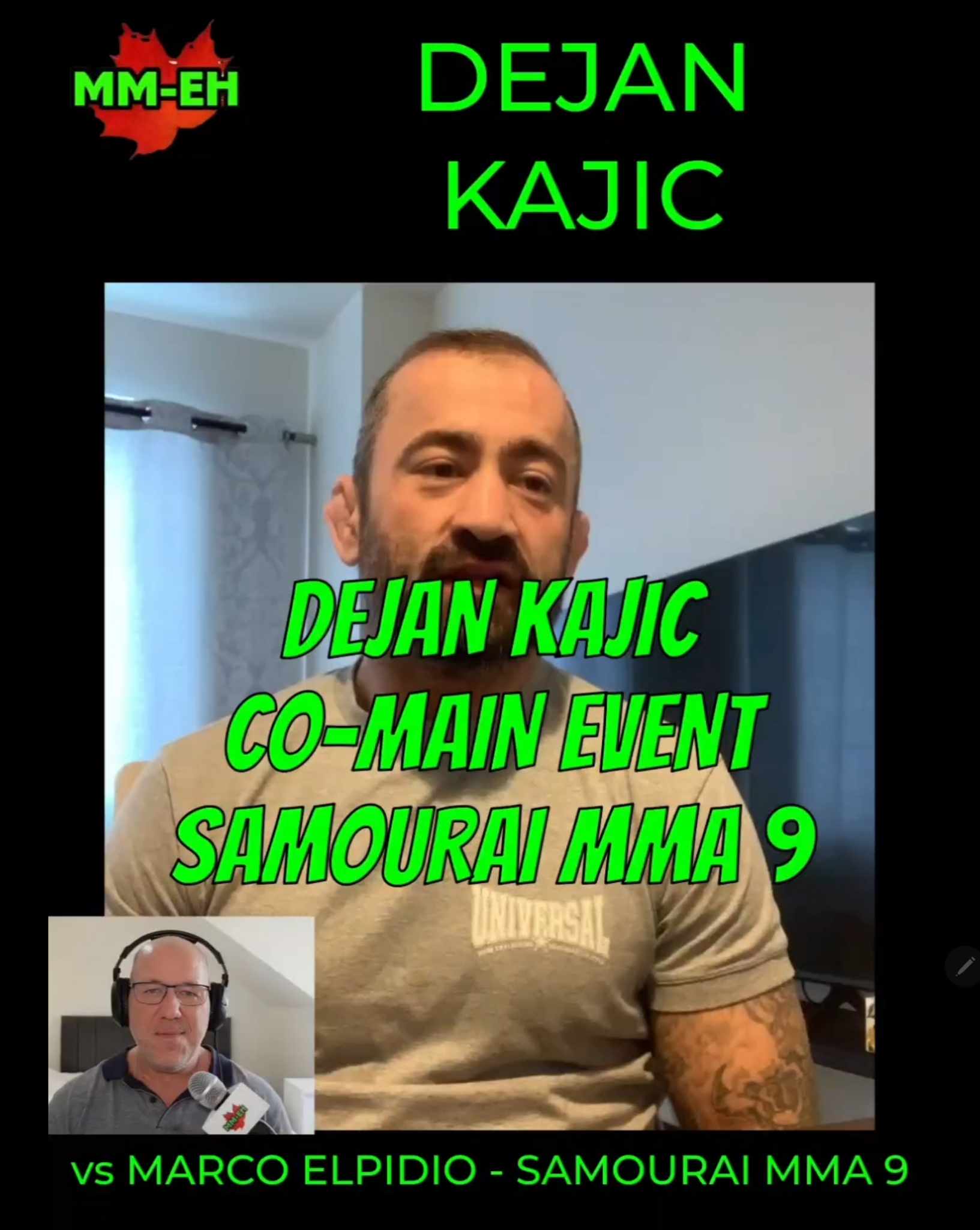 VIDEO: Dejan Kajić Talks Co-Main Event vs Jonathan Ramsay at Samourai MMA 9