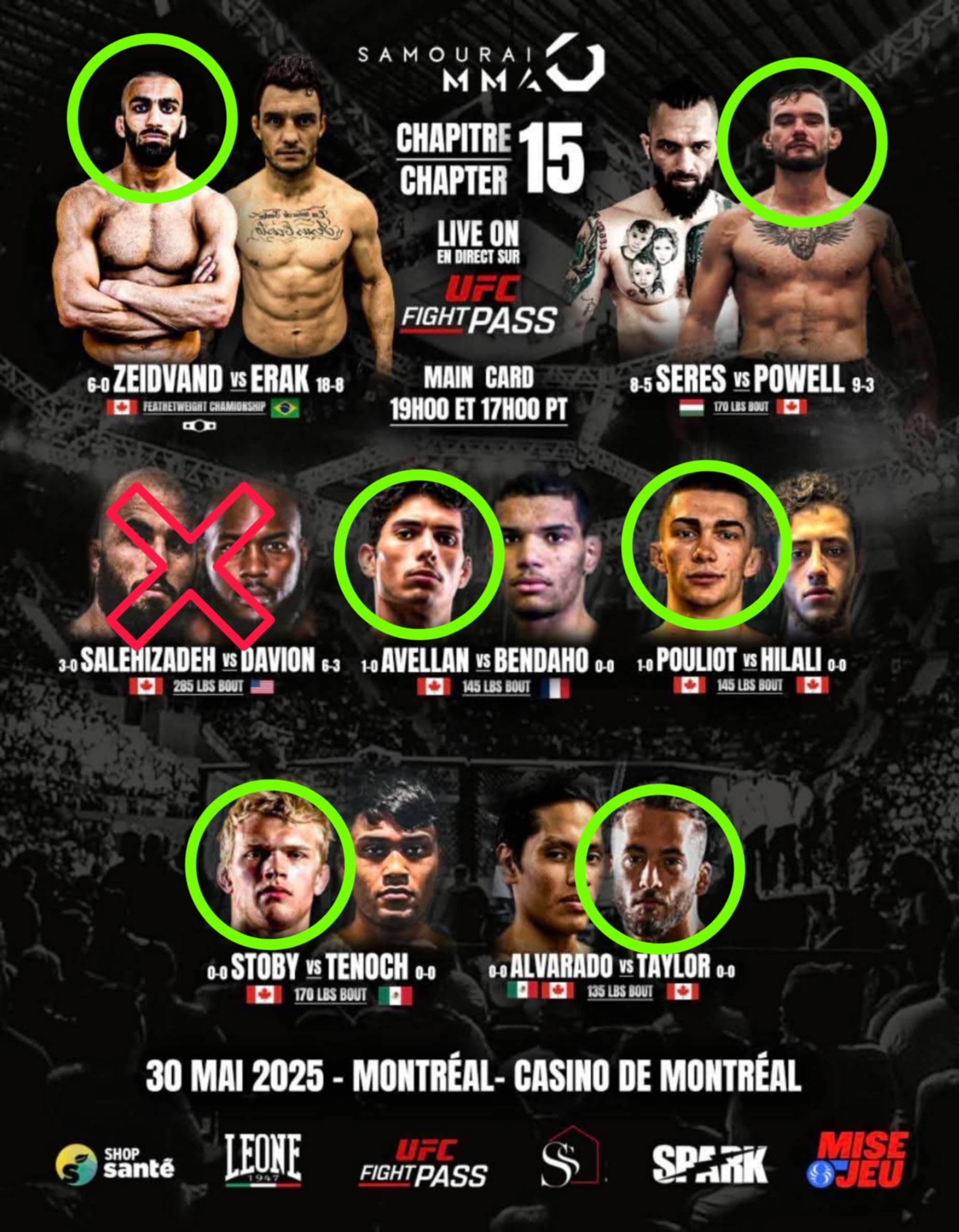 Samourai MMA 15 Results